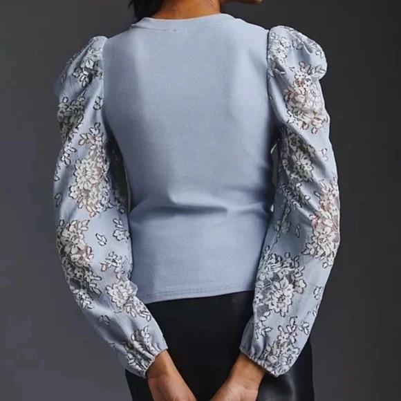 Anthro Dolan puffed sleeves top - Picture 4 of 9